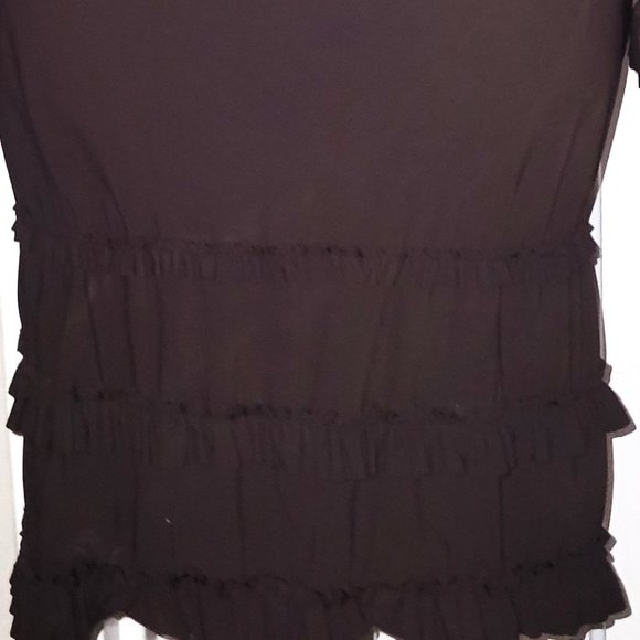 La Petite Robe Brown Ruffle Bodycon Dress - EU 40/US 2 - Picture 2 of 4